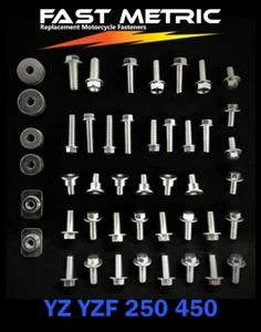 62pc BODY BOLT KIT YAMAHA YZF 250 450 YZ 250F 450F PLASTIC FENDER YZ250F YZ450F - Foto 1 di 2
