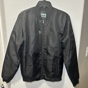 Beautiful Giant Black Full Zip Bomber Jacket Size Small - Picture 1 of 7