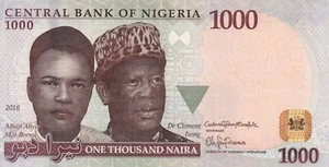 Nigeria, 1.000 Naira, 2016, p36n , Serial Number: P29/268721 - Picture 1 of 2