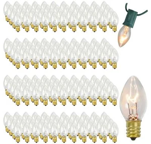 Iconikal Christmas Light Bulbs Clear C7 5-Watt Candelabra Night Light 176 Cou... - Picture 1 of 6