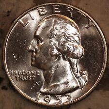 1953 P Washington Quarter 25C CHOICE BU LUSTER! 90% Silver