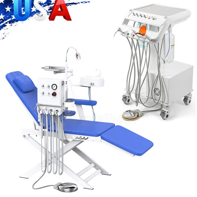 Portable Dental Mobile Delivery Unit+Curing Light+Scaler Compressor 4Hole /Chair - Image 1 of 4