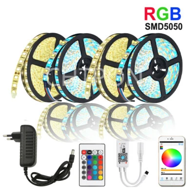 WiFi/IR/2.4G Touch 2835 5050 RGBW/RGBWW 60leds LED Strip DC 12V+Control+ Adapter - Image 1 of 4