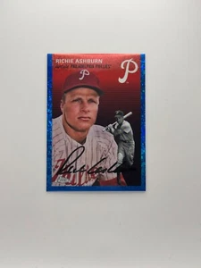 Mini diamante azul Richie Ashburn #58 aniversario cromo platino Topps 2023/199 - Imagen 1 de 2