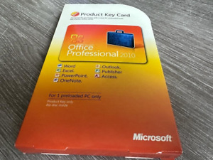 Microsoft Office 2010 Professional, Full UK Retail box with NO Install Media