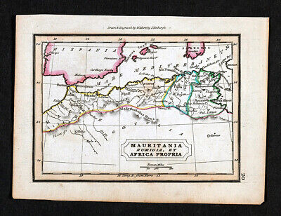 1832 Murphy Map - Ancient Mauritania Numidia Et Africa Propria - Morocco Algeria • 24.99$
