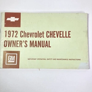 Chevrolet Chevelle 1972 manual del propietario guía del usuario libro de referencia del operador seguridad - Imagen 1 de 13