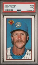 1989 Bowman  Robin Yount  PSA 9  Milwaukee Brewers