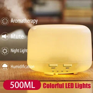 Luz Nocturna Mini Uso Doméstico Niebla Fría Portátil Ultrasónico Esencial 500ML STOCK EE. UU. - Imagen 1 de 12
