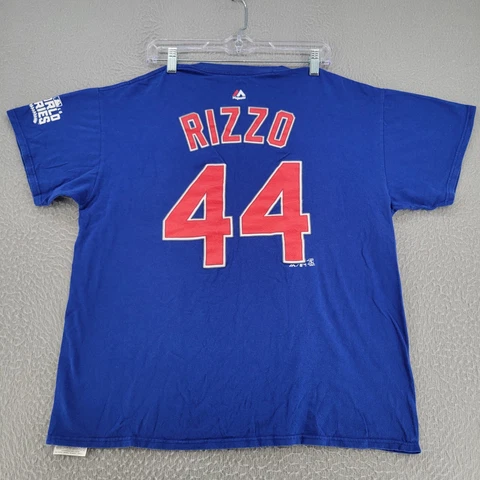 Chicago Cubs MLB World Series Champions Anthony Rizzo Majestic T-shirt size L Cover