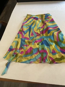 NWT JEROME L’HUILLIER PRINTED SILK SKIRT SZ 36 - Picture 1 of 4