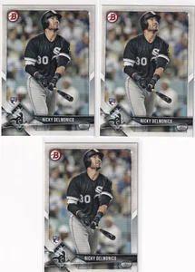 LOT (3) 2018 BOWMAN RC NICKY DELMONICO CHICAGO WHITE SOX ROOKIE - H2803 - Picture 1 of 2