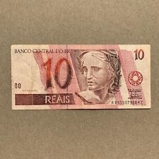 BRAZIL 10 REALS Banknote 1990's MACAW LATINO CURRENCY MONEY BILL BANK NOTE
