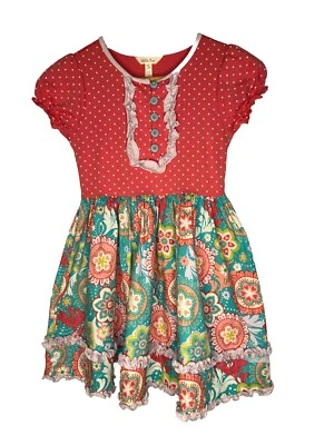 Vestido Niñas MATILDA JANE Maravilla Bonito en Patrones Talla 8 Volantes Florales Foto 1 de 4