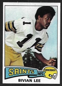 1975 Topps Football #47 Bivian Lee Prairie View NUEVO ORLEANS SAINTS EX-MT+A - Imagen 1 de 2