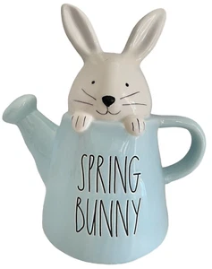Nuevo en caja Rae Dunn Spring Bunny azul regadero figura decoración de Pascua - Imagen 1 de 4