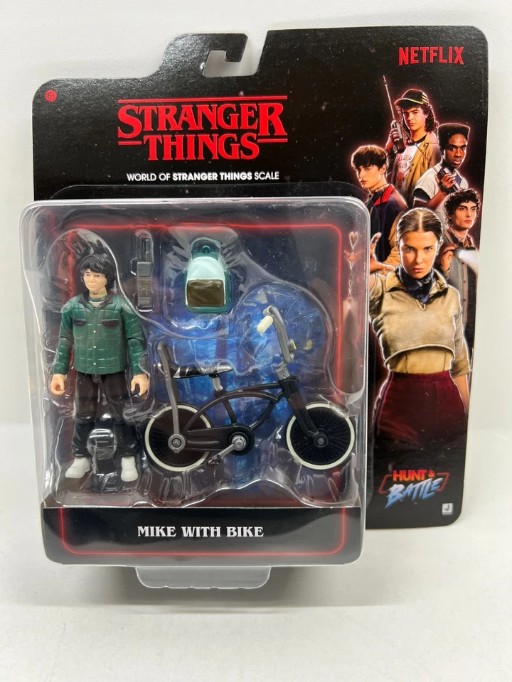 Figura de acción Stranger Things Mike con bicicleta RARA Foto 1 de 4