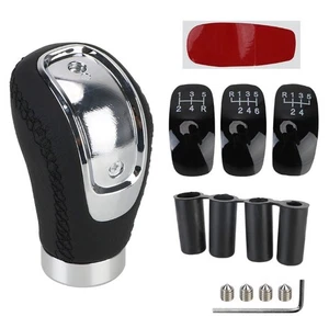 Gear Shift Knob Manual 5/6 Speed Shift Knob With Replaceable Flap Cover Black - Picture 1 of 5