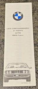 Liste des Concessionnaires Autos BMW - Septembre 1980 - Bel Etat. - Picture 1 of 3