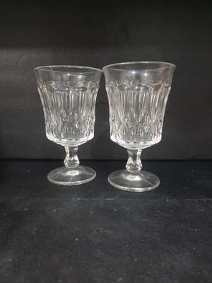 Noritake Crystal Perspective Goblets, Set of 2, Clear Water Glasses, 6.5" Goblet - Image 1 of 4