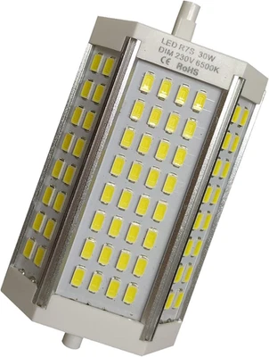 Lampadina LED R7S 30W 118Mm Regolabile, Colore Bianco Caldo (3000K), 3000 Lumen, - Immagine 1 di 4