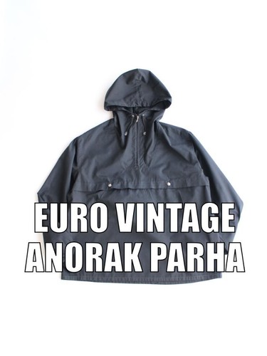 VETEMENTS Felpa con cappuccio Euro Vintage Anorak vestiti neri mezza zip G0061