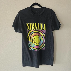 Nirvana Smile T-Shirt Damen Rock and Roll Musik Classic Band Tee Größe L - Bild 1 von 2