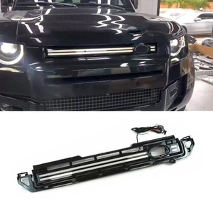 Front Radiator Mesh Grille Grill With LED Light Fits for LR Defender 2020-2023 - Picture 1 of 7