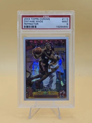2003-04 Topps Chrome - Dwyane Wade #115 Refractor (RC) PSA 9 - Image 1 of 2