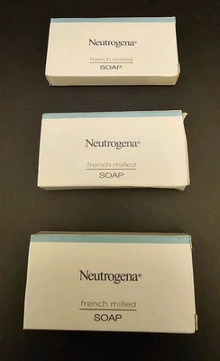 Neutrogena Travel Size Bar Soap French Milled Lot Of 3 Unused Bars - Image 1 of 3