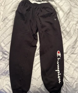 Champion Sweatpants Youth XL Black Embroidered Drawstring - Picture 1 of 2