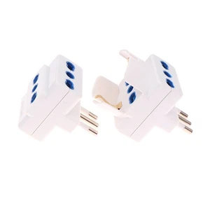 1 Piece Italy Travel Plug Adapter 3 Ways Socket Multi Port Outlet 10A 250V Wu - Picture 1 of 14