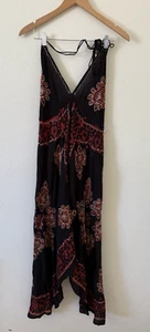 Neu mit Etikett Indien Boutique Batik Neckholder Kleid Einheitsgröße Überwurf Viskose Taschentuchsaum - Bild 1 von 18