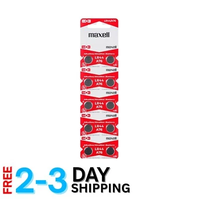 Reliable LR44 A76 Alkaline Button Cell Batteries - 1.5V for Essential Devices - Image 1 of 4