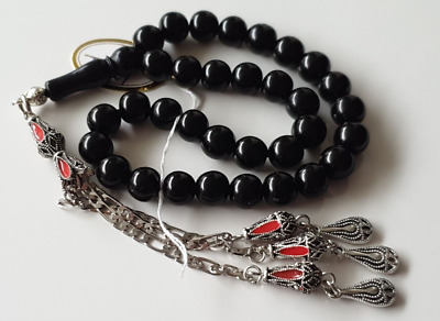 HM- Gebetskette Aus Oltu Jet Gagat Tesbih Tespih Rosenkranz Prayer Beads • 29€