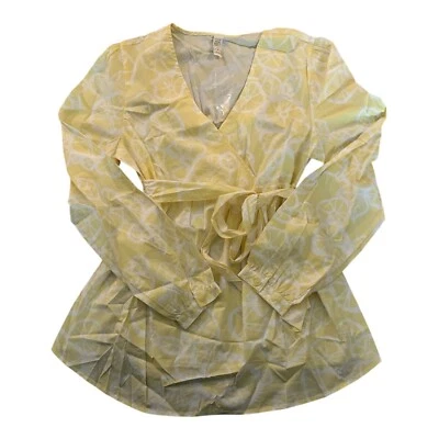 NEW Old Navy Maternity Tie-Front Babydoll Top Blouse Yellow Floral M Medium - Image 1 of 4