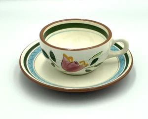 Tazza e piattino vintage Stangl Pottery Country Garden metà secolo USA - Foto 1 di 9