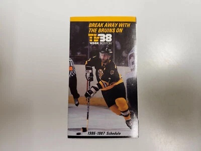 RS20 Boston Bruins 1986/87 NHL Hockey Pocket Schedule - WSBK/Budweiser - Image 1 of 2