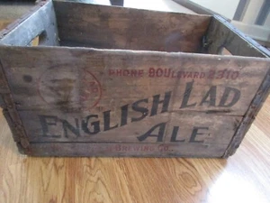 CAJA DE MADERA LAD ALE ORIGINAL INGLESA RARA - Imagen 1 de 5