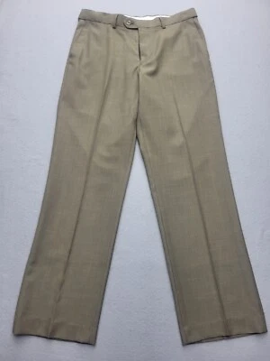 Covington Men Pants 34x32 Tan Dress Polyester Wide Vietnam - Image 1 of 4
