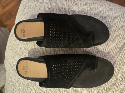 Sandalias de gamuza negras Earth Origins 9,5 nuevas sin caja. Foto 1 de 4