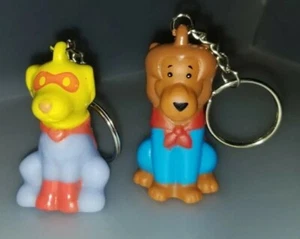 Lot of 2 - American Heart Association Keychains Lion Roary Super Dog Pup - Picture 1 of 3
