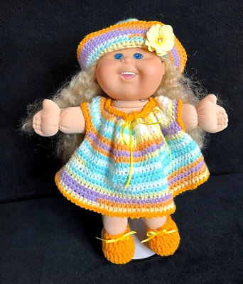 MUÑECA NIÑA 14" CPK ¡CON TRAJE TEJIDO A MANO! Foto 1 de 4