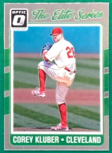 Tarjeta de béisbol Corey Kluber - 2017 Donruss Optic The Elite Series #ES18 - Indians - Imagen 1 de 3