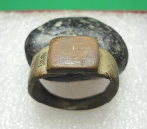 Ancient Roman Bronze Ring Original Authentic Antique Rare R755 - Picture 1 of 8