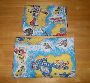 Vintage 1984 Transformers Hasbro Bedding Bed & Fitted Sheet Set Twin Size 1980s - Picture 1 of 9