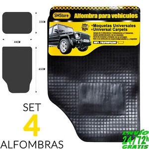 Alfombras Alfombrillas para Coche de Goma Universal 4 pzas Moqueta Polipropileno - Picture 1 of 2