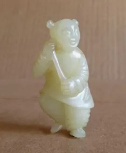 Antique Celadon Jade Carving of a Boy - Picture 1 of 9