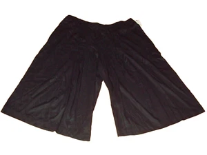 Terra & Sky Black Capri Size 4X Crop Relaxed Fit PLEATED Wide Leg Pull On NWT - Picture 1 of 4