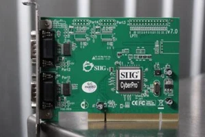 SIIG CyberPro RS-232 Dual Port Serial PCI Card w 16950 UART - Model JJ-P20911-S7 - Picture 1 of 1